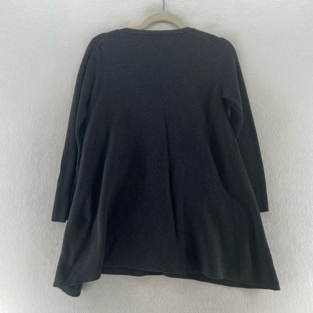 Eileen Fisher Gray Cotton‎ Linen Sweater Size Medium - Picture 3 of 6